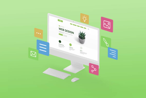 responsive web design with green background