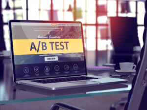 ab testing on laptop