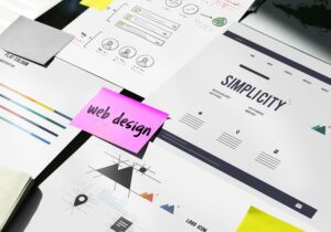 web design planning about colors, layout and fonts