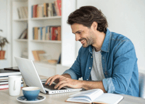 a-man-enjoying-searching-by-his-laptop