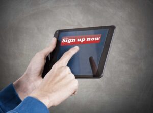 sign up pop-ups appearing