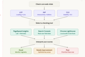 how to test core web vitals diagram