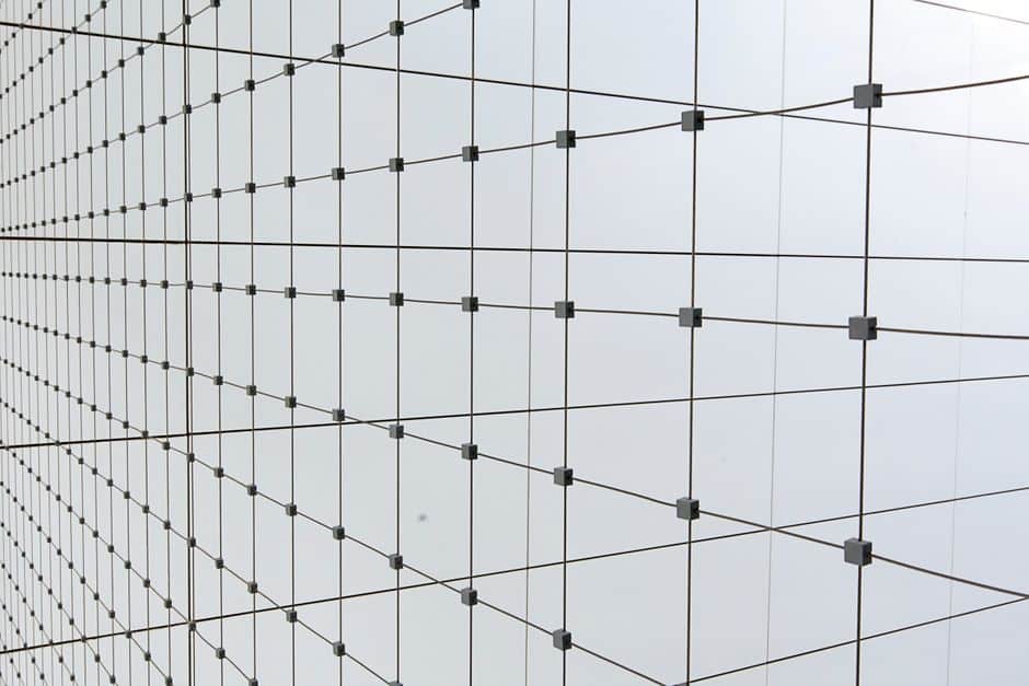 Grid of connected points, representing the structured data behind search results